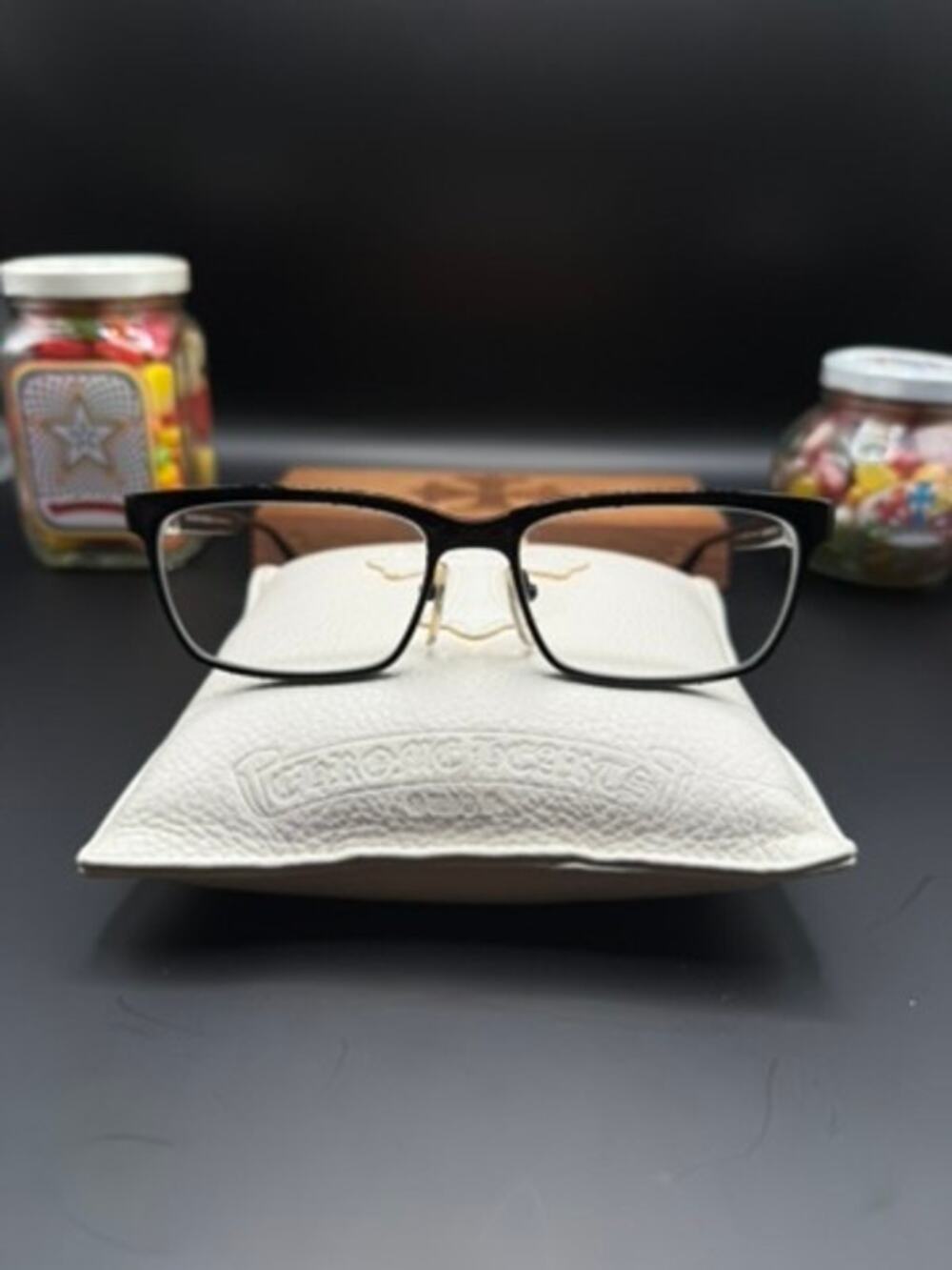 Chrome Hearts Slapnuts I Black Eyeglasses 55 17 153 Japan